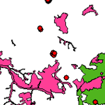 Die Grafik zeigt einen Ausschnitt aus dem WMS-Dienst 
							Schutzflächen Natur u. Landschaft .